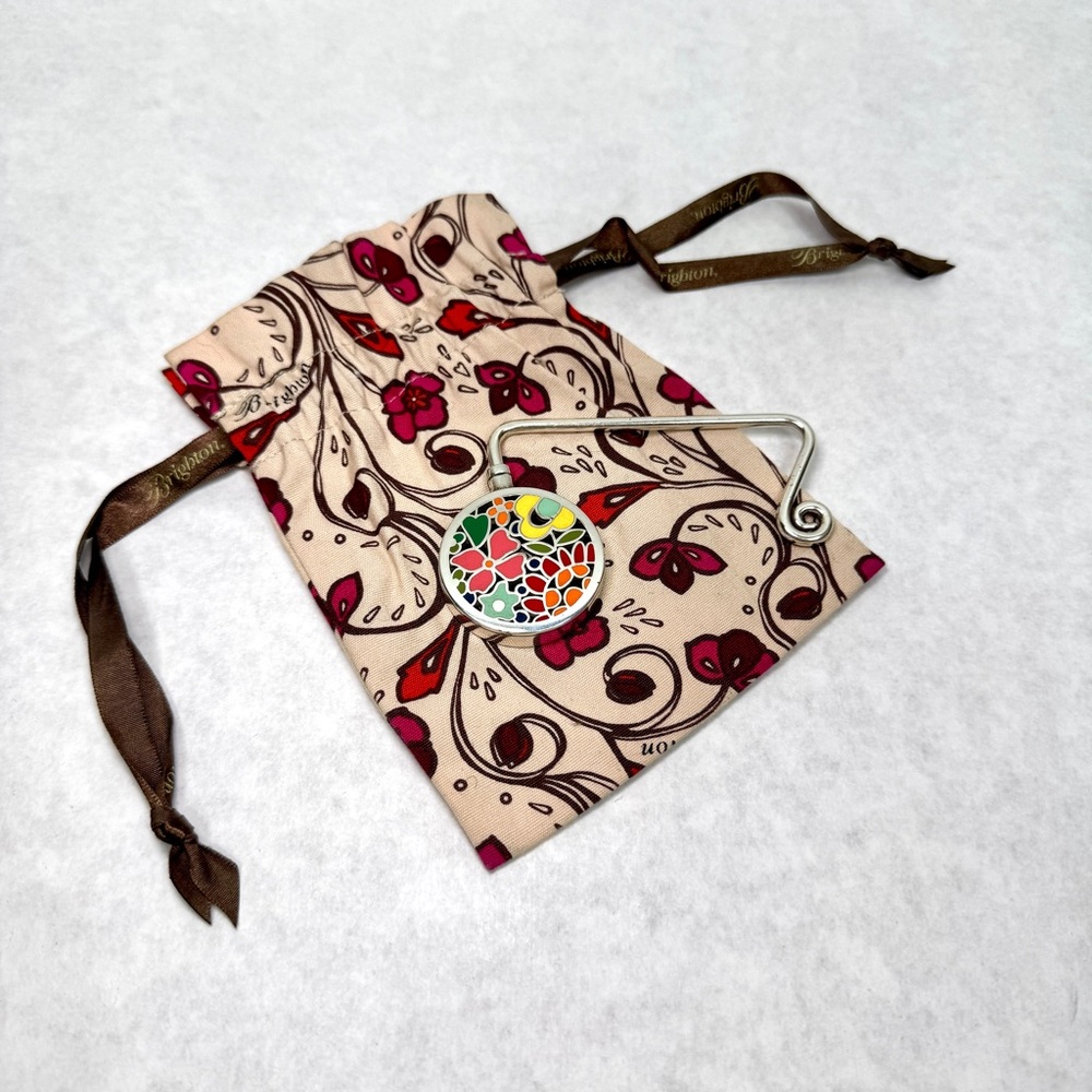 BRIGHTON Handbag Holder Hook - Colorful Enamel & Silver - Picture 2 of 8